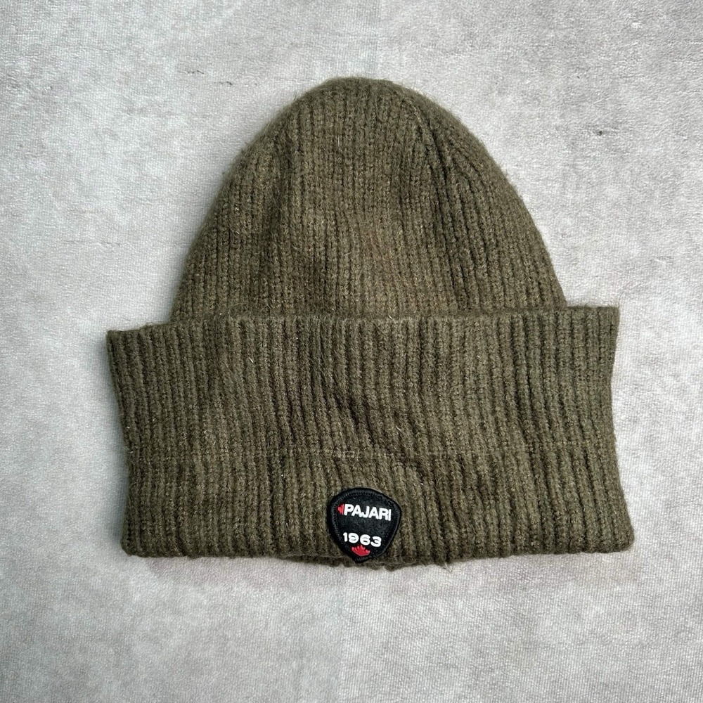Pajar 1963 Beanie Adult One Size Green Knit Acrylic Cuffed Snow Ski
